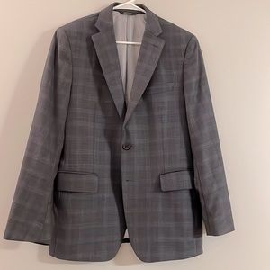 Banana Republic 38S Navy Glen Plaid suit